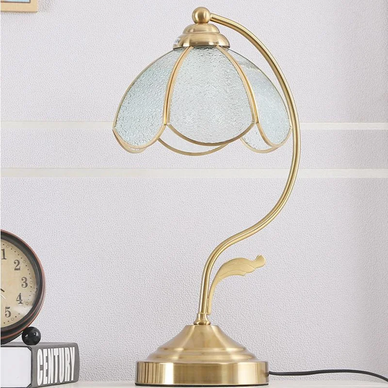 Luxury Stained Glass Lampshade LED Lights Decoration Bedroom Tiffany Table Lamp for Home Living Room Decor
