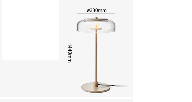 2022 Bedside Table Light Designer Brass Office Table Lamp Stained White Rose Gold Glass Table Lamp