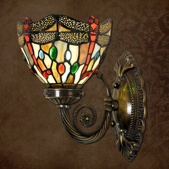 Decorative Tiffany Wall Lamp for Wholesale with Stained Glass